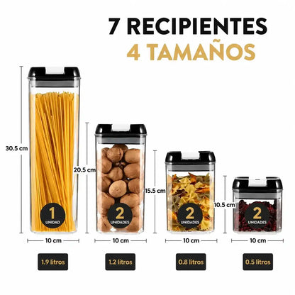 Set de organizadores hermeticos x7 SmartKitchen®